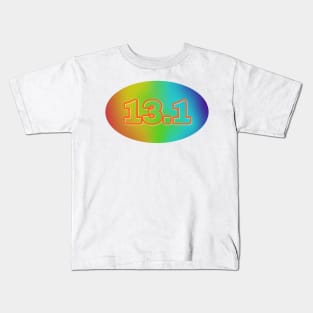 13 1 Rainbow Half Marathon for Runners Kids T-Shirt